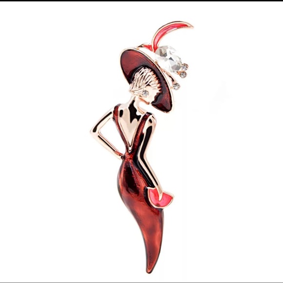 Lady in Red 2” brooch - Picture 2 of 4